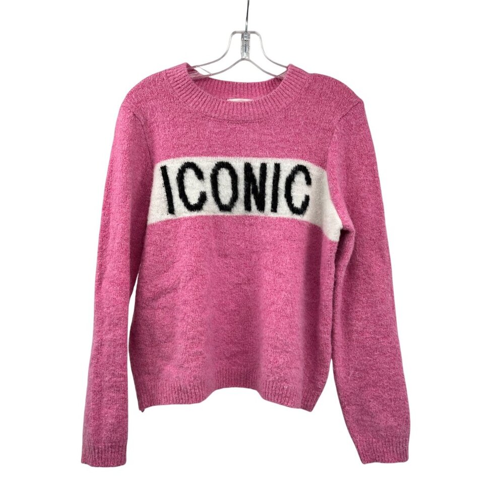 Primark Cares Womens Iconic Knit Sweater Pullover Long Sleeve Pink/Multi Small